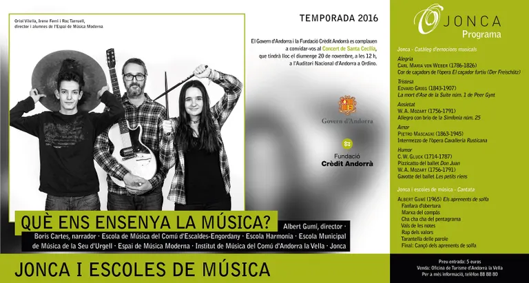 L'Escola Municipal de Música de la Seu, al Concert de Santa Cecília a Andorra