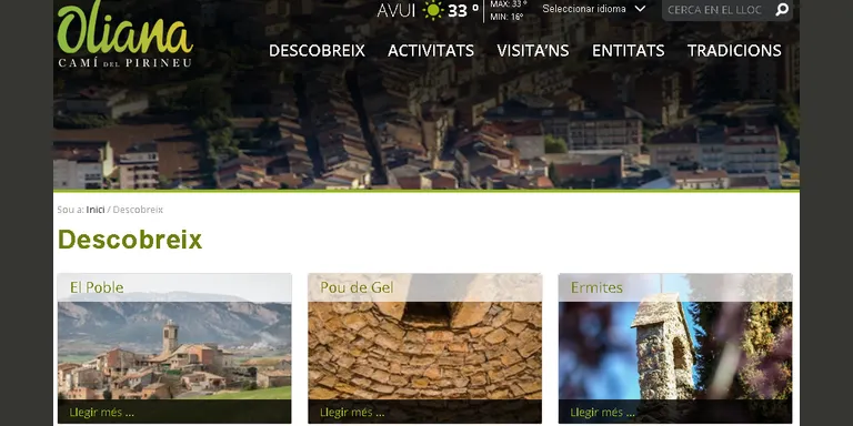 Oliana estrena una nova pàgina web per donar a conèixer el municipi