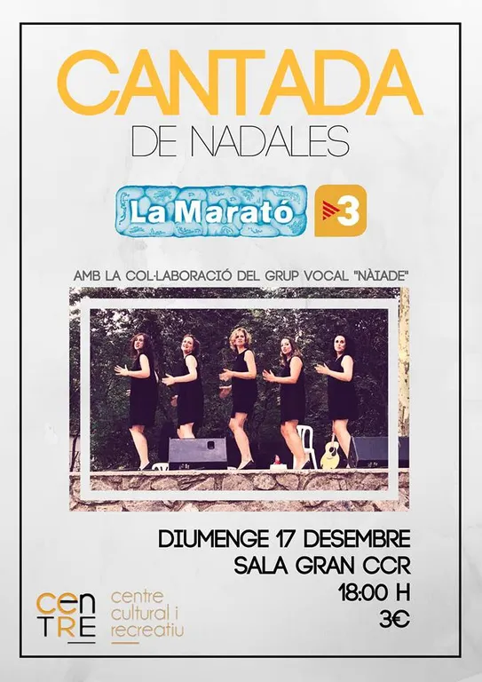 El CCR anuncia un concert per La Marató de TV3 mentre prepara Els Pastorets