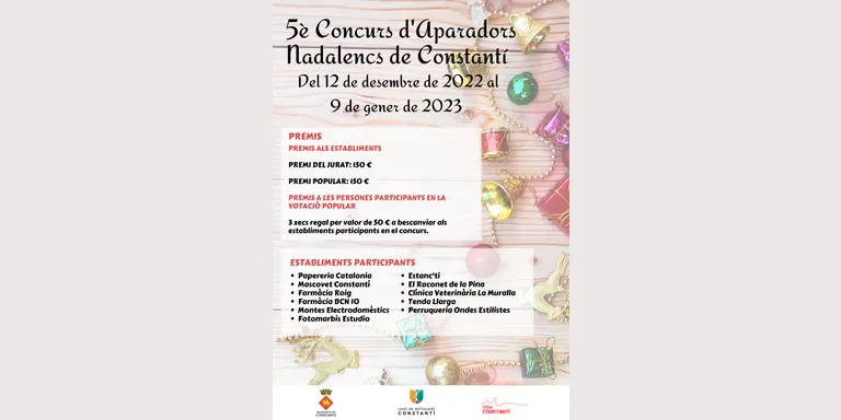 Constantí organitza una nova edició del concurs d'aparadors nadalencs
