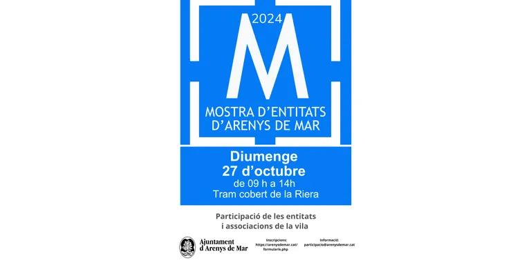 La quarta edició de la Mostra d'Entitats d'Arenys de Mar es celebra el 27 d'octubre