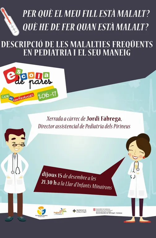 Xerrada de l'Escola de Pares de la Seu sobre les malalties freqüents dels infants