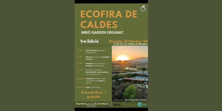 El dia 26 d’aquest mes es celebrarà la 1ra edició de l’EcoFira de Caldes
