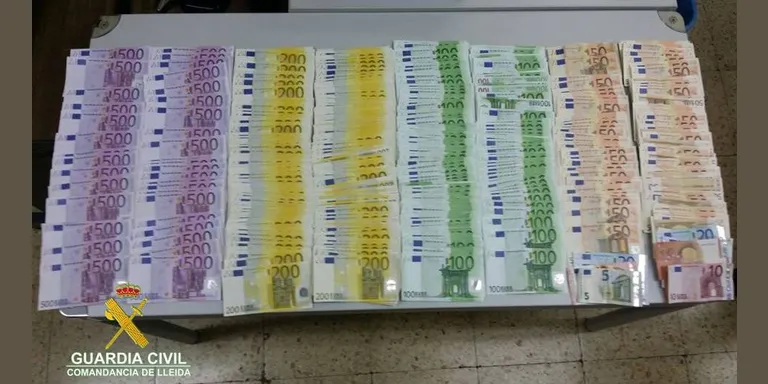 Intervinguts 104.000 euros en divises procedents d'Andorra