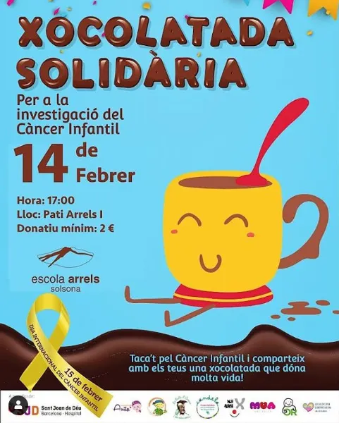 L'Escola Arrels organitza una xocolatada solidària per a la investigació del càncer infantil