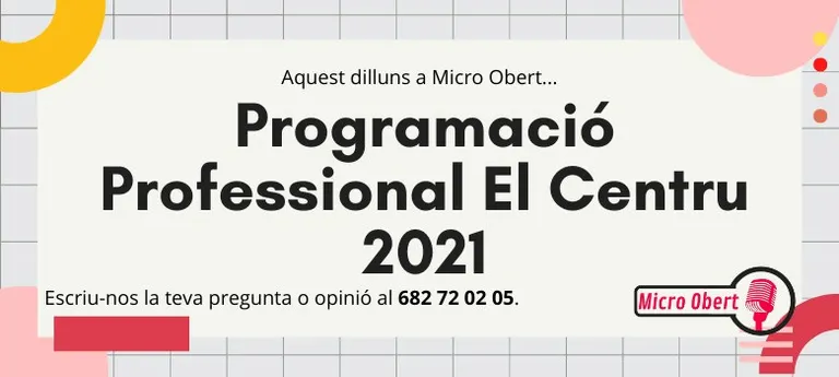 Acosta’t a la Programació Professional del Centru 2021