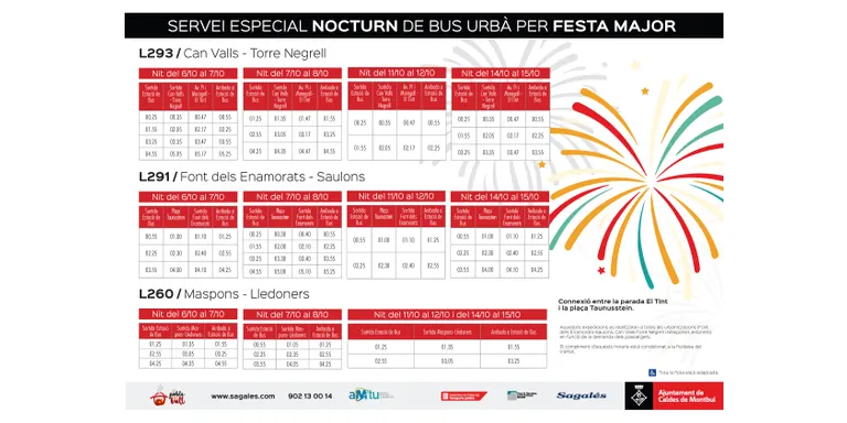 L’Ajuntament posa un servei especial de bus urbà a les urbanitzacions durant les tardes i matinades de festa major