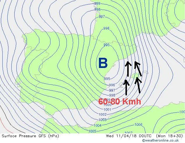 Temporal de mar de migjorn aquest dimecres