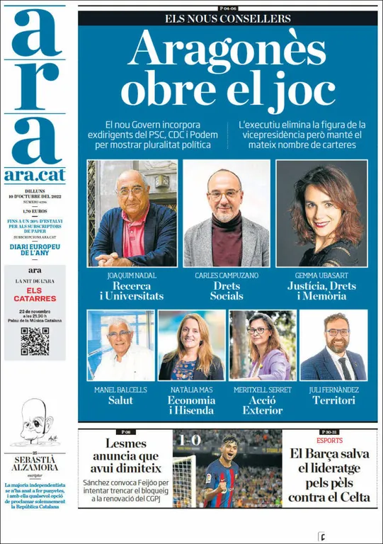 T'expliquem les portades dels diaris del territori d'aquest 10 d'octubre