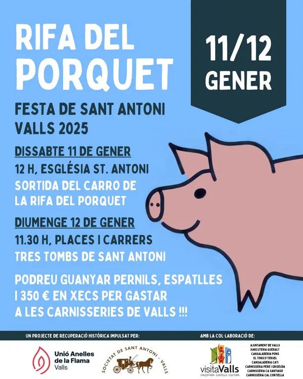 Els Tres Tombs tornaran a gaudir de la Rifa del Porquet