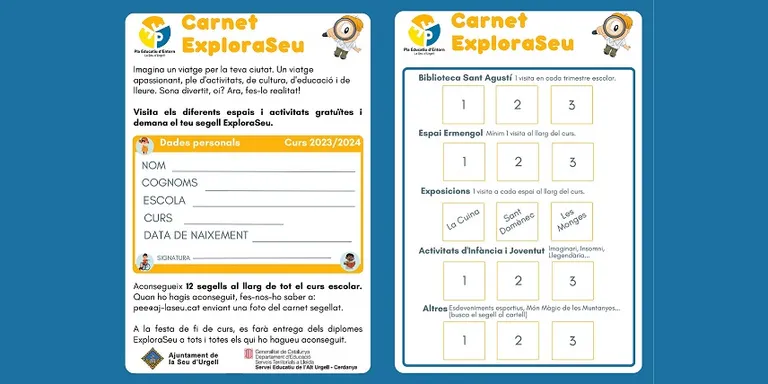 L'Ajuntament de la Seu d'Urgell crea el carnet ExploraSeu per apropar la cultura a infants i joves