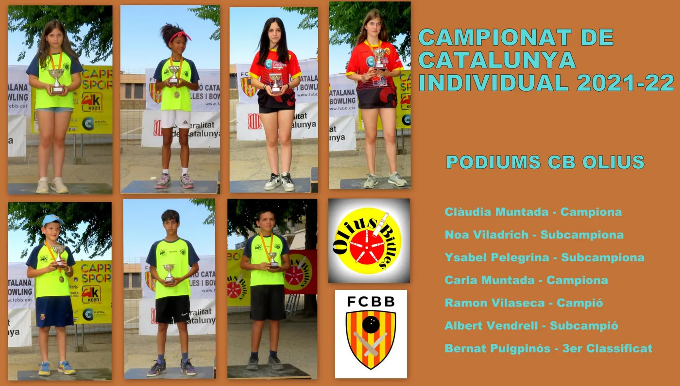 El Bitlles Olius s'enduu 7 podis al Campionat de Catalunya individual de bitlles catalanes
