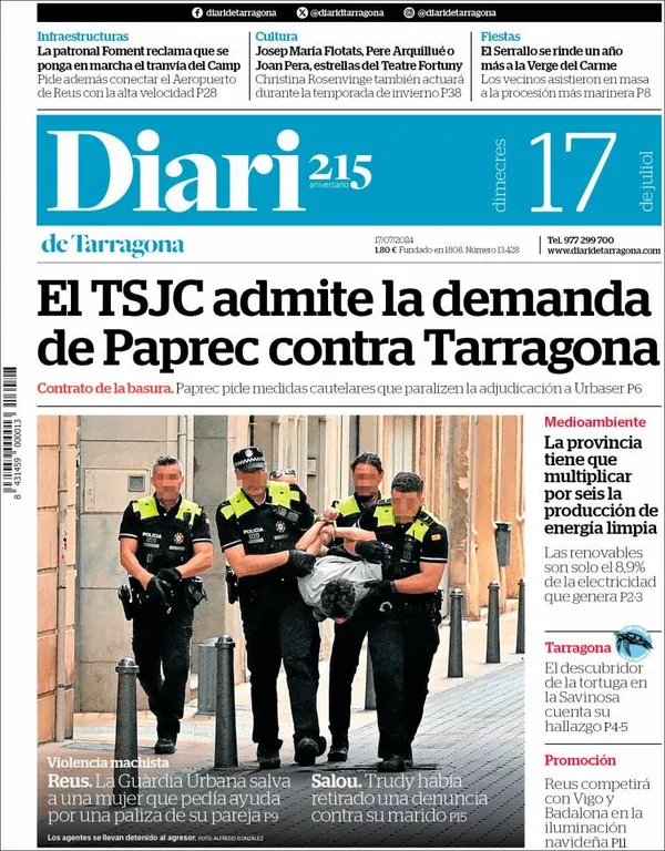 Cop d'ull als diaris d'aquest dimecres 17 de juliol