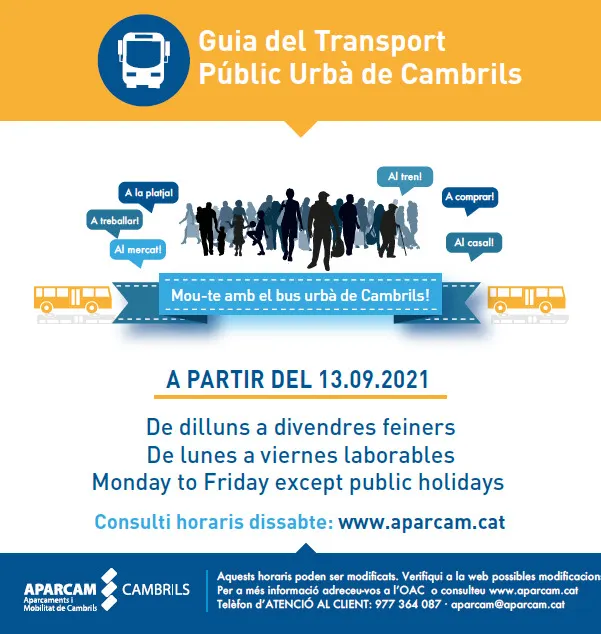 L’autobús urbà de Cambrils torna a l’horari d’hivern aquest dissabte 11 de setembre
