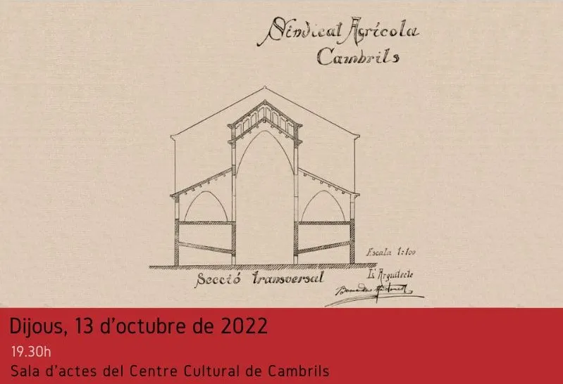 El lliurament oficial dels plànols restaurats del celler de Cambrils obre el cicle Memòria de tardor