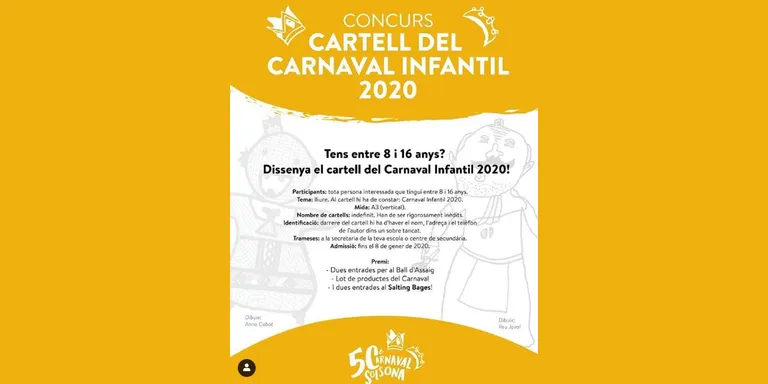 Convoquen un concurs per dissenyar el cartell del Carnaval Infantil 2020