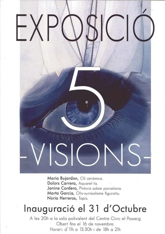 El Centre Cívic acull l'exposició col·lectiva '5 visions'