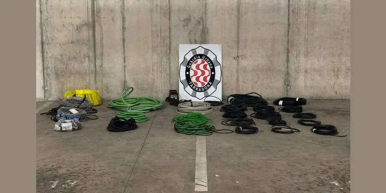 La Guàrdia Urbana de Tarragona recupera més de 600 metres de cablejat elèctric possiblement robat