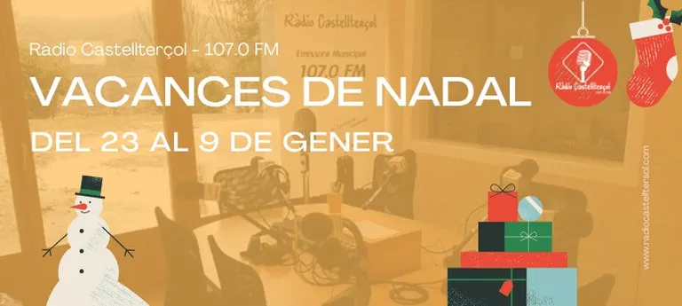 Del 23 de desembre al 9 de gener la programació de la ràdio descansarà durant unes setmanes