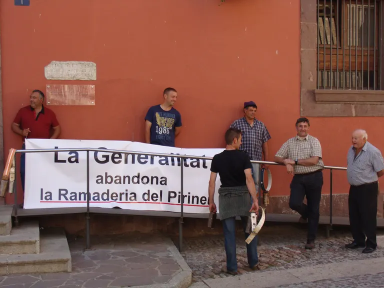 Els ramaders de muntanya protesten a la Seu per les retallades al Programa de Desenvolupament Rural