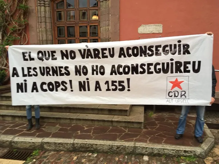 Protesta a la Seu d'Urgell per denunciar la continuïtat del 155 a Catalunya