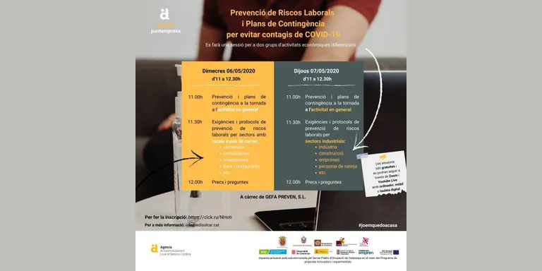 L'AdlSolCar organitza una sessió informativa en línia sobre prevenció de riscos laborals i plans de contingència per evitar contagis de Covid-19
