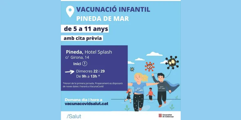 Jornades de vacunació infantil a Pineda, avui dimecres i el dimecres 29 de desembre