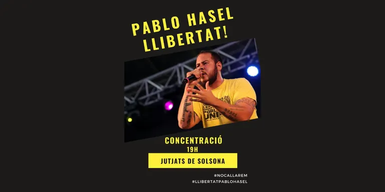 Convoquen una concentració de suport a Pablo Hasél a Solsona
