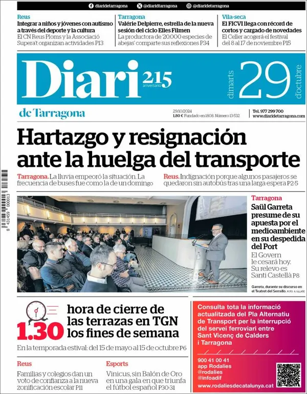 Cop d'ull als diaris d'aquest dimarts 29 d'octubre