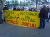 Una cinquantena de manifestants a la concentració de l'1 de Maig a la Seu