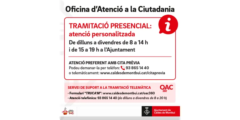 L’Oficina d’Atenció a la Ciutadania engega una campanya per reforçar la importància de demanar cita prèvia per evitar cues i millorar l’atenció