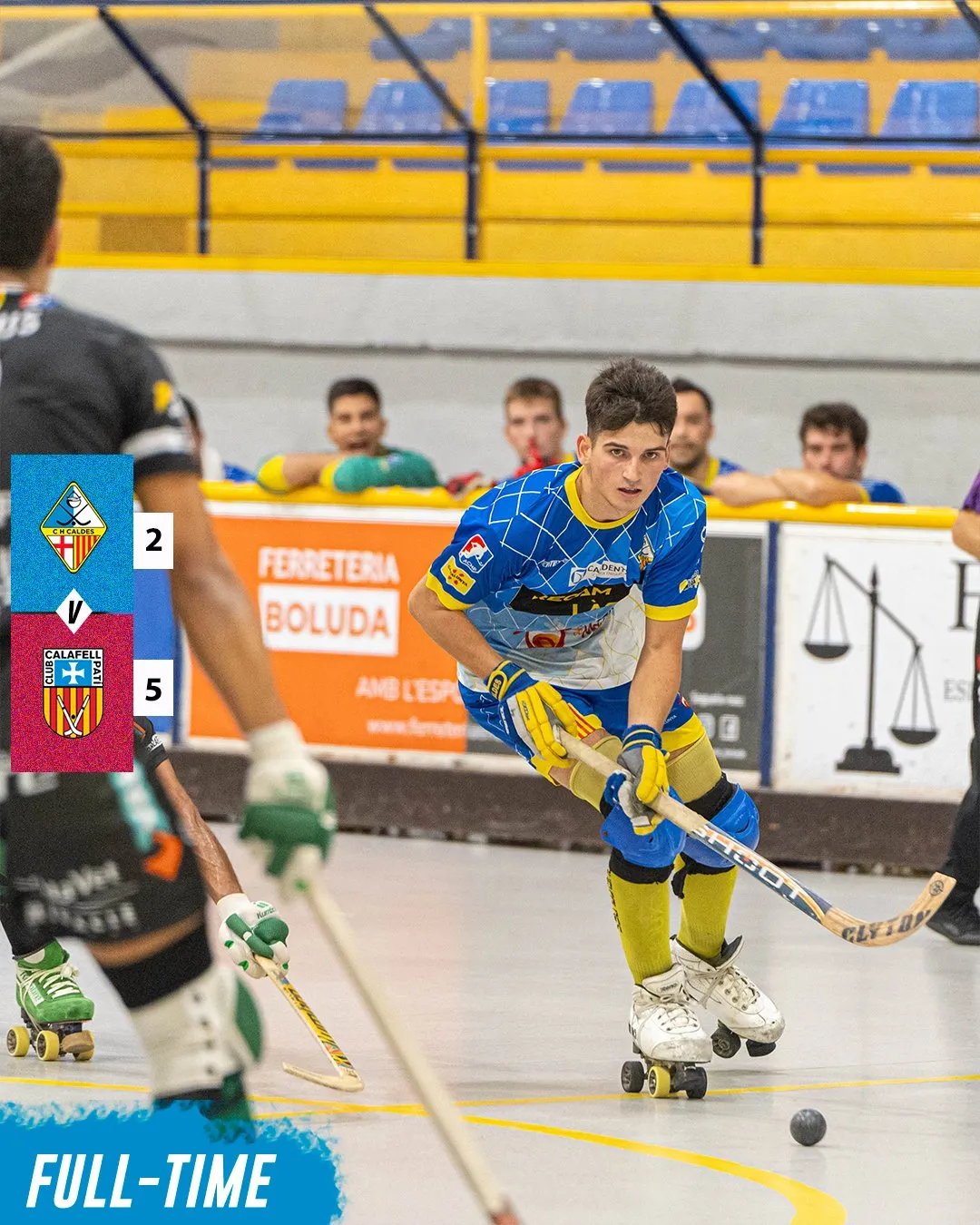 El Recam Làser Caldes resisteix fins el tram final del partit però acaba golejat pel Calafell (2-5)