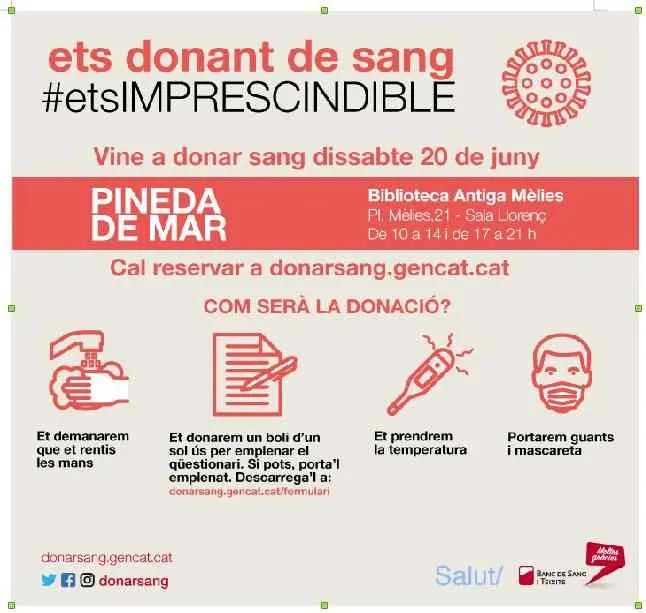 Campanya especial de donació de sang a Pineda