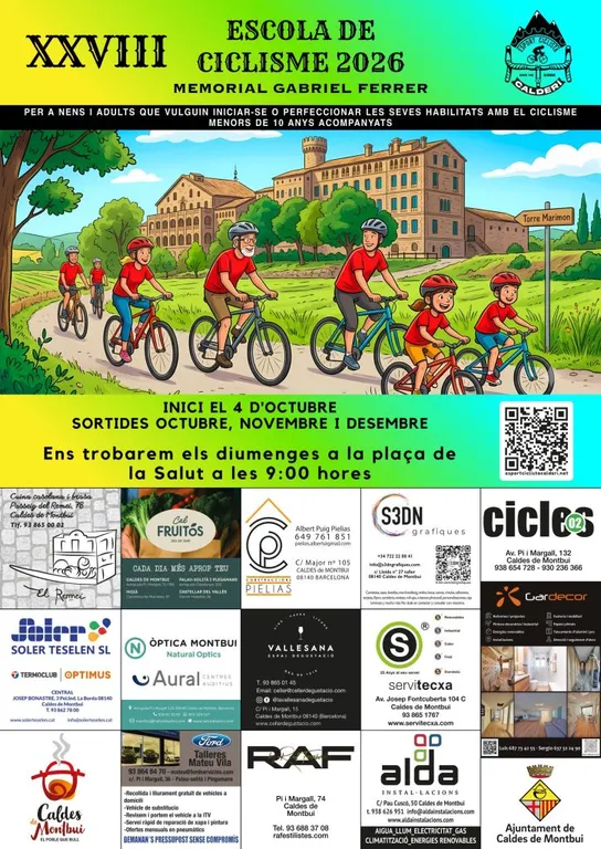 L’inici de l’escola de ciclisme serà el proper diumenge després de suspendre’s el cap de setmana passat per les pluges