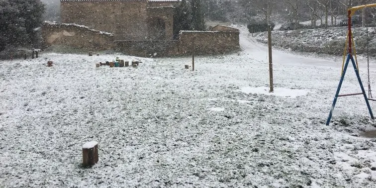 Ambient de cru hivern i neu al Parc de Montnegre-Corredor