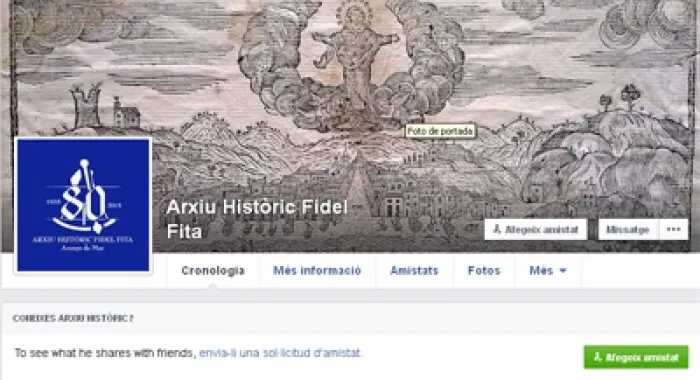 L'Arxiu Fidel Fita segueix entrant a les xarxes socials