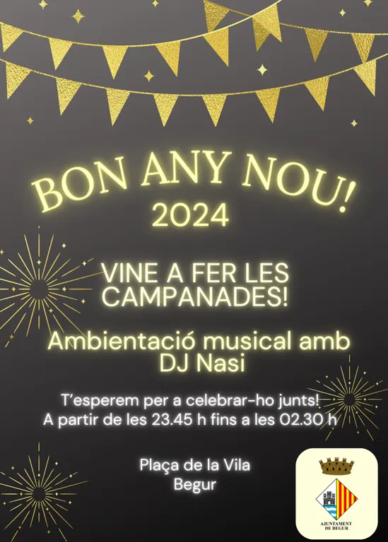 Begur dona la benvinguda al 2024 a la plaça de la Vila