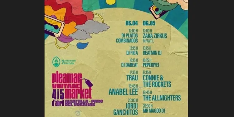 El Pleamar Vintage Market omplirà d’activitat, música i nostàlgia el parc de Voramar aquest cap de setmana