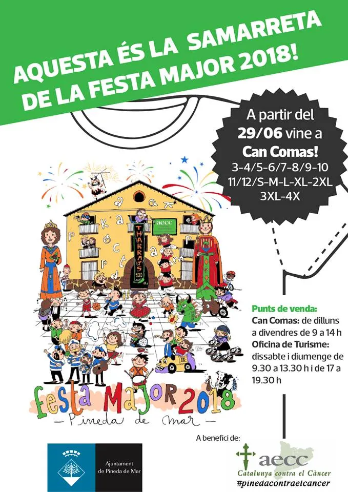 Ja podeu adquirir la samarreta de la Festa Major de Pineda