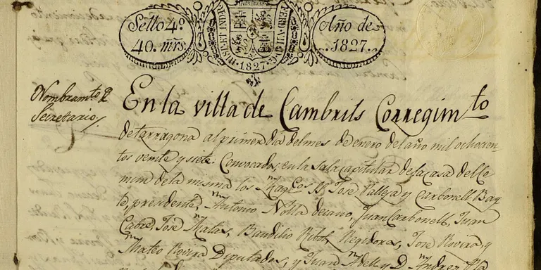 L’Arxiu Municipal de Cambrils publica al seu web les actes municipals entre els anys 1841 i 1890