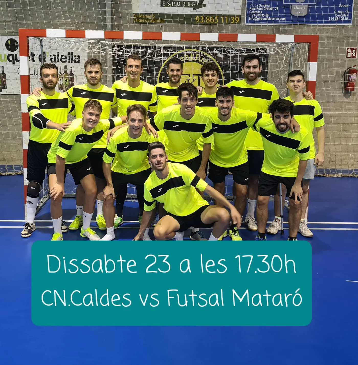 El CN Caldes masculí de futbol sala rep al tercer classificat al Bugarai