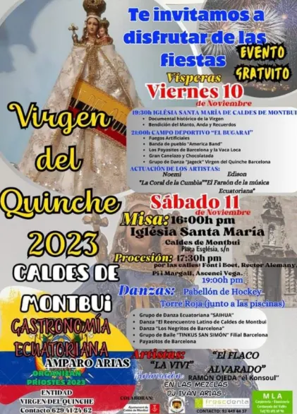 La comunitat equatoriana de Caldes celebra la Virgen del Quinche, un dels seus dies grans