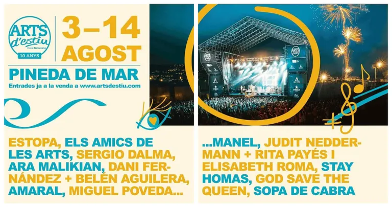 Estopa, Sergio Dalma, Amaral, Sopa de Cabra, God Save The Queen i molts més a l'Arts d'Estiu 2021