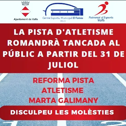 Obres de millora a la pista d’atletisme per homologar-la per a competicions oficials
