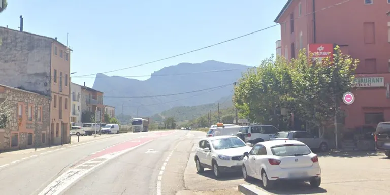 Obres a la C-14 al seu pas per Coll de Nargó
