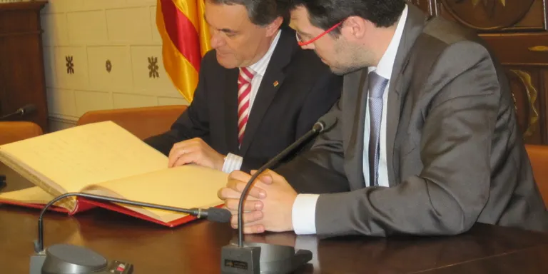 Artur Mas visita l'Ajuntament de la Seu d'Urgell