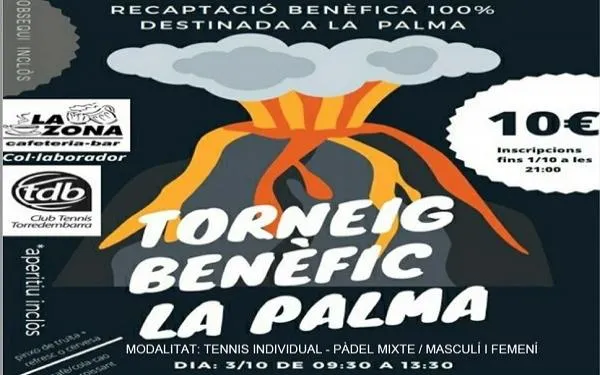 El CT Torredembarra organitza un torneig benèfic per ajudar als afectats de La Palma