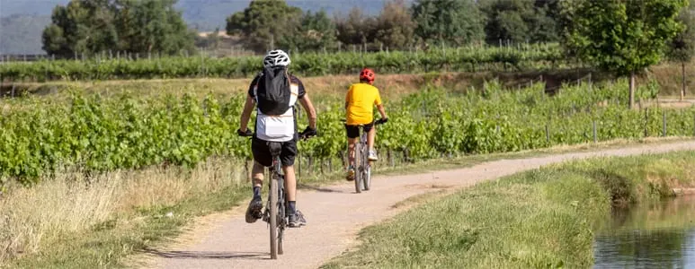 Sis de cada 10 turistes que van visitar les comarques barcelonines el 2022 es van moure a peu o en bicicleta