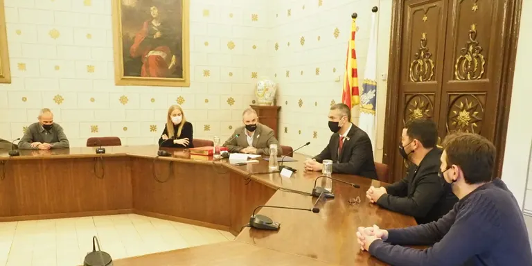 Reunió de l'Ajuntament de la Seu d'Urgell amb Bernat Solé
