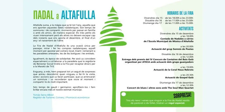 La plaça de l'Església i la placeta de Sant Antoni d'Altafulla es converteixen en l'epicentre del Nadal, aquest cap de setmana
